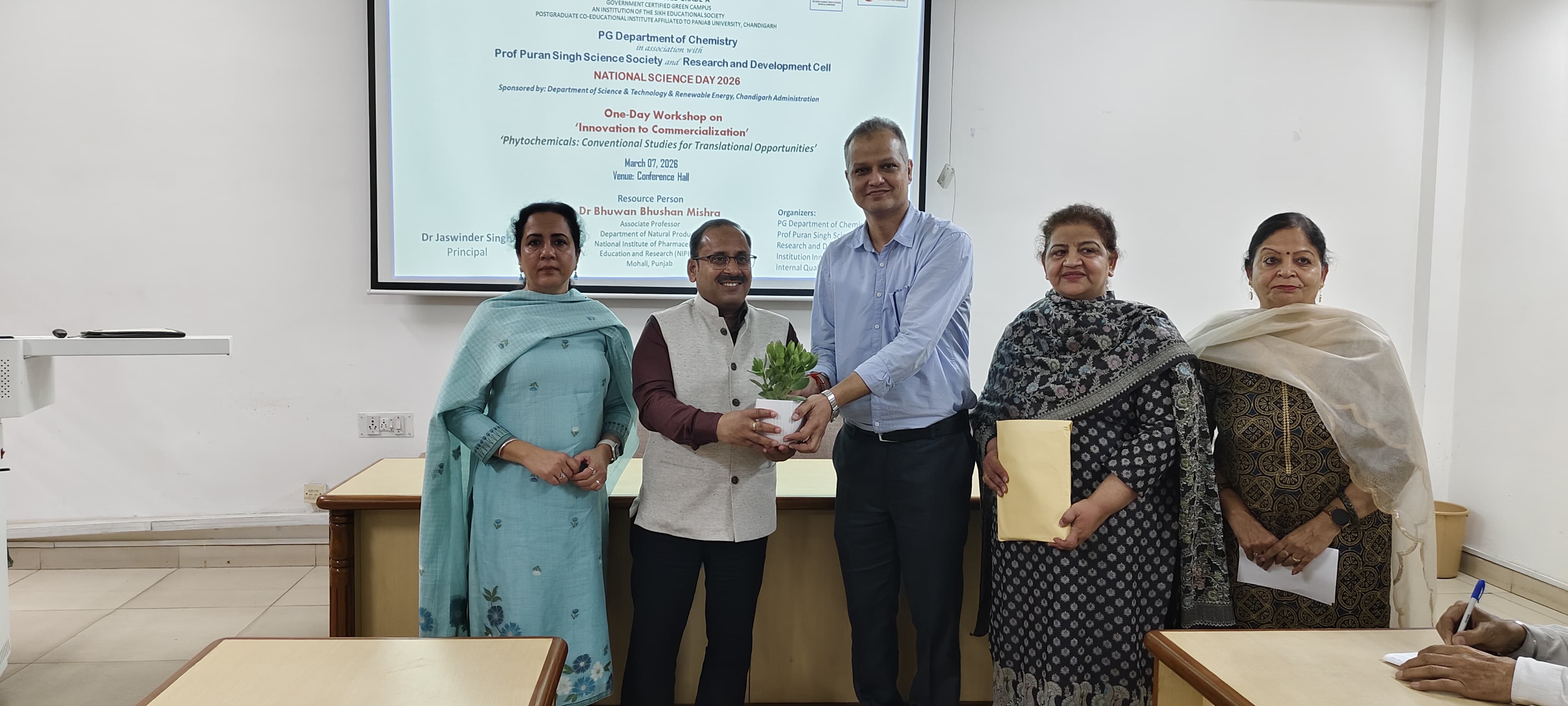 Felicitation of Dr Bhawan Bhushan Mishra, Resource person of the workshop on March 7, 2026.